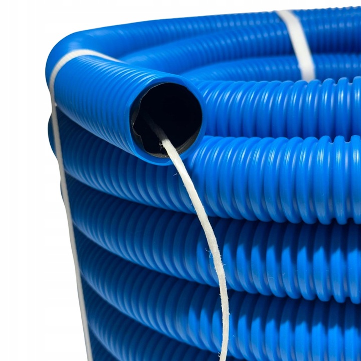 RURA KARBOWANA PESZEL DO ZIEMI AROT NIEBIESKI Z PILOTEM 40mm 40/32 25m