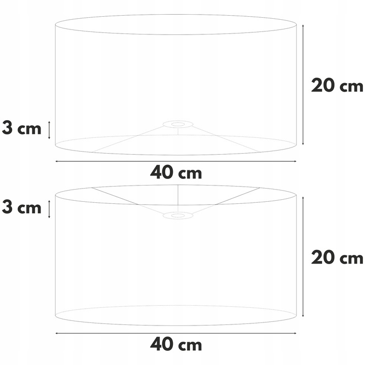 Abażur BEŻ do lampy wiszącej stojącej bawełna 40cm