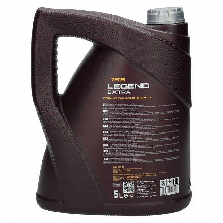 Olej Silnikowy 7919 Mannol Legend Extra Ester 0w30 5L