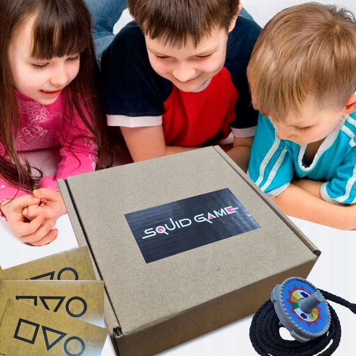 ZESTAW 5 GIER ZE SQUID GAME BILET PEŁEN ZESTAW GRA Z SERII GAME OF SQUID