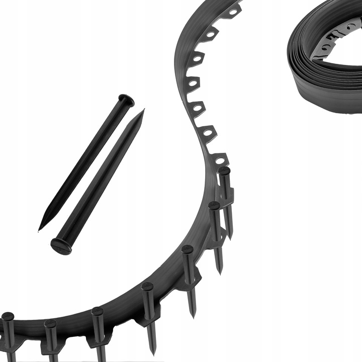 OBRZEŻE OGRODOWE TRAWNIKOWE 30 MB + KOTWY GRATIS BORDER CZARNY 60 MM 3x10M