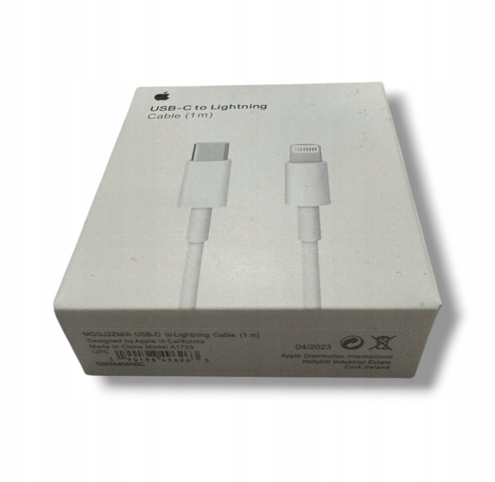 ORYGINALNY Kabel do ładowania Apple 1 m USBC-LIGHTNING iPhone X 11 12 13 14