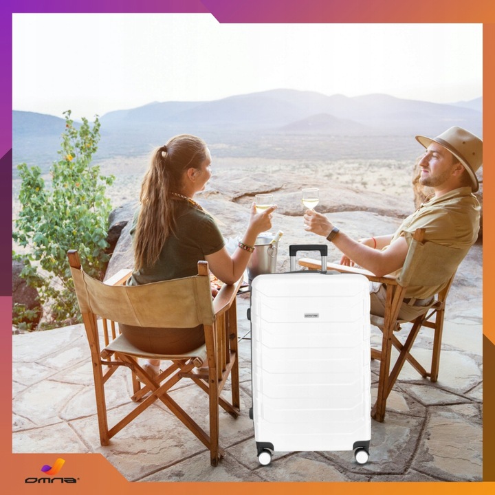 Walizka podróżna na kółkach średnia kuferek poliwęglan dla dziewczynki 63L