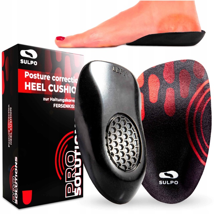 Amortyzujące podpiętki wkładki do butów na ostrogi piętowe ból pięt