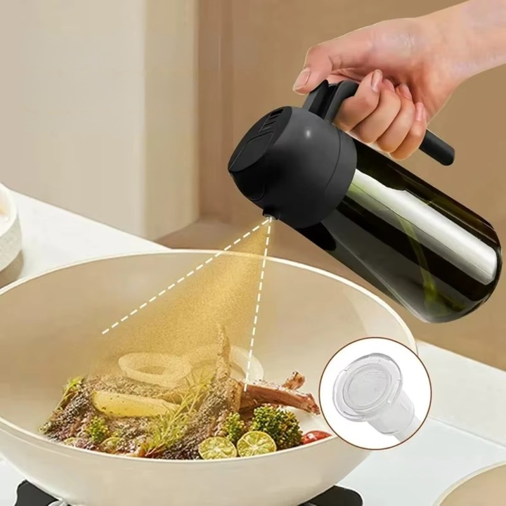 SPRYSKIWACZ SZKLANY DO OLIWY OLEJU OCTU DOZOWNIK W SPRAYU ROZPYLACZ 470 ML