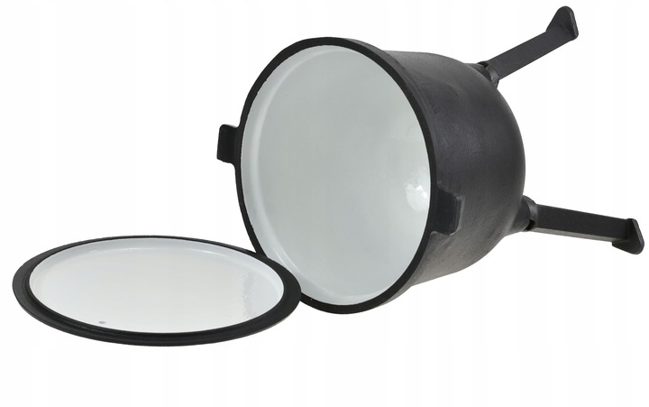 Kociołek Myśliwski 8 L EMALIA Żeliwny GARNEK na OGNISKO Emaliowany