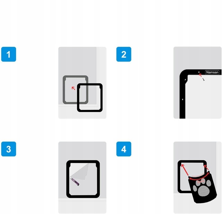 DRZWICZKI KLAPKA DLA KOTA PSA DO MOSKITIERY MAGNES