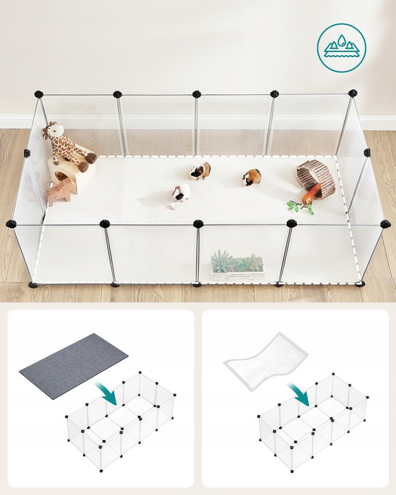 Modułowa Zagroda Kojec Wybieg dla Małych Zwierząt Gryzoni Chomika Świnki