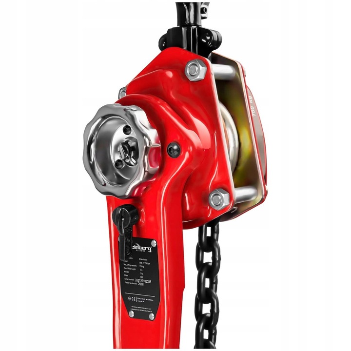 MOCNA RĘCZNA WCIĄGARKA ŁAŃCUCHOWA WCIĄGNIK 2 METRY