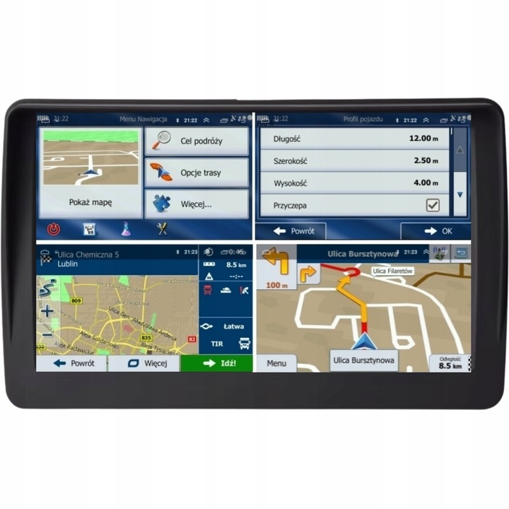 Nawigacja samochodowa dla ciężarówek GPS 7 iGO Primo TIR BUS Autobus