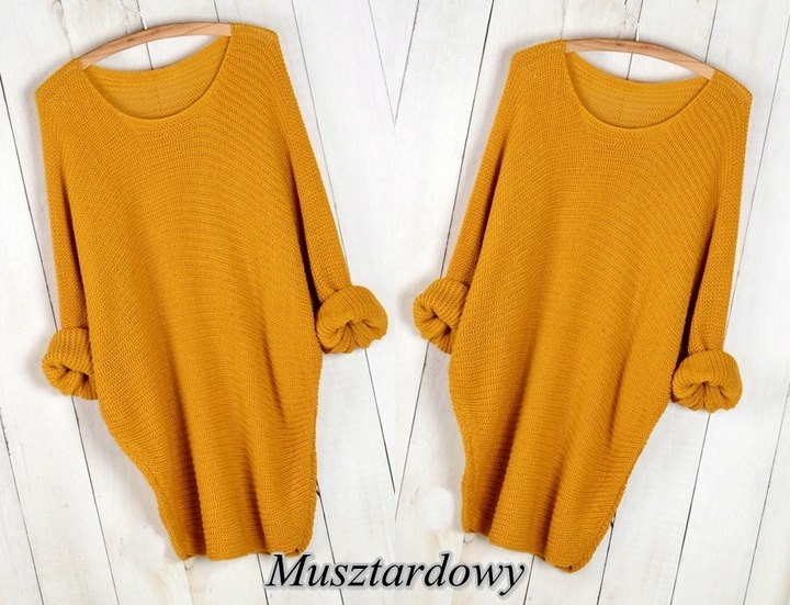 SWETER LUŹNY MIĘCIUTKI BLUZKA OVERSIZE MODNY SWETER 105