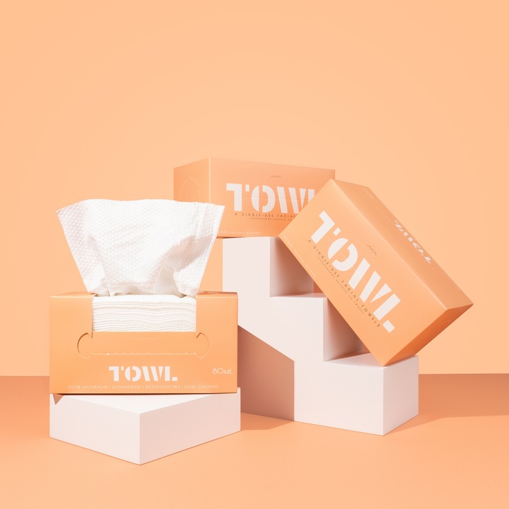 JEDNORAZOWE RĘCZNIKI DO TWARZY 80 szt. - TOWL PEARL