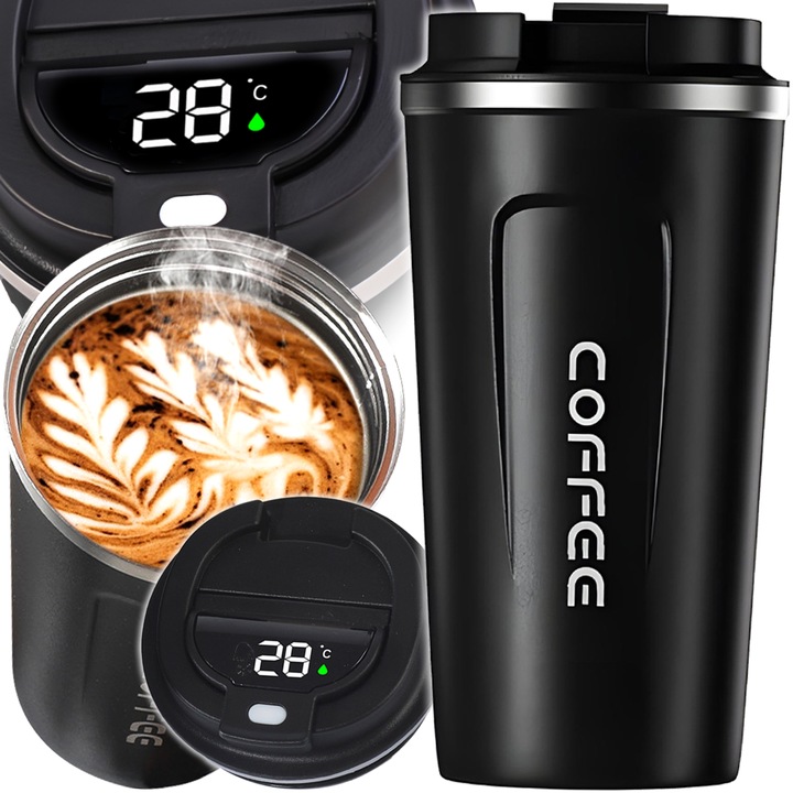 Kubek Termiczny Termos 510ml Wyświetlacz Ekran LCD SMART na Kawę Herbatę XL