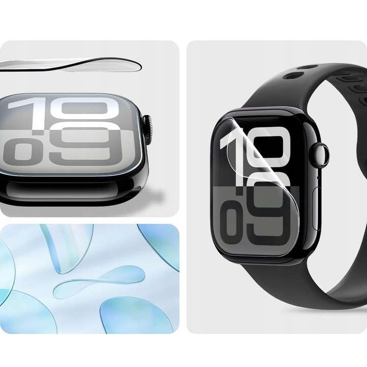 Szkło Hybrydowe SPIGEN EliteShield EZ Fit +Aplikator do Apple Watch 10 46mm