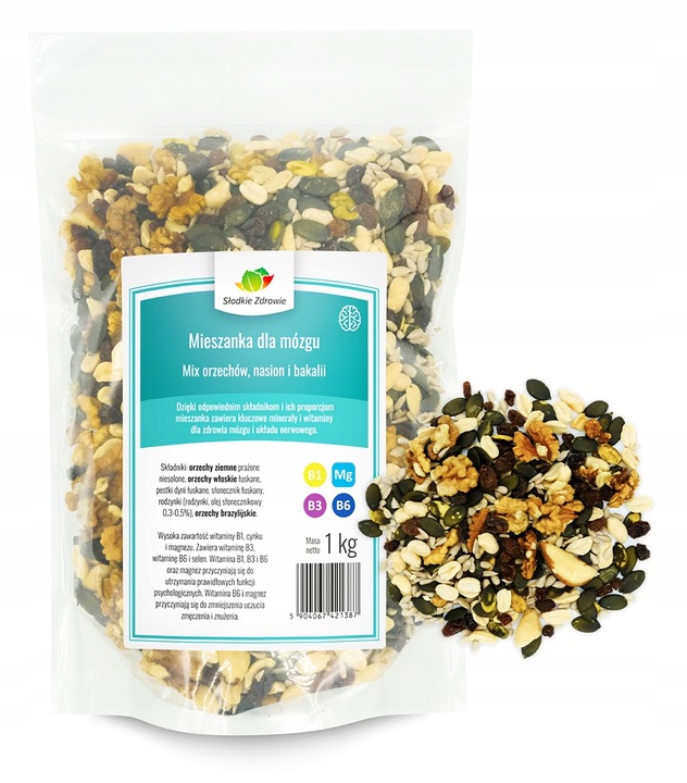 MIESZANKA DLA MÓZGU studencka witamina B1 B6 1kg