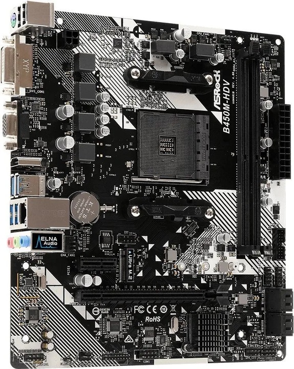Płyta główna ASRock B450M Micro ATX Socket AM4 pod AMD Ryzen USB3 M.2 NVMe