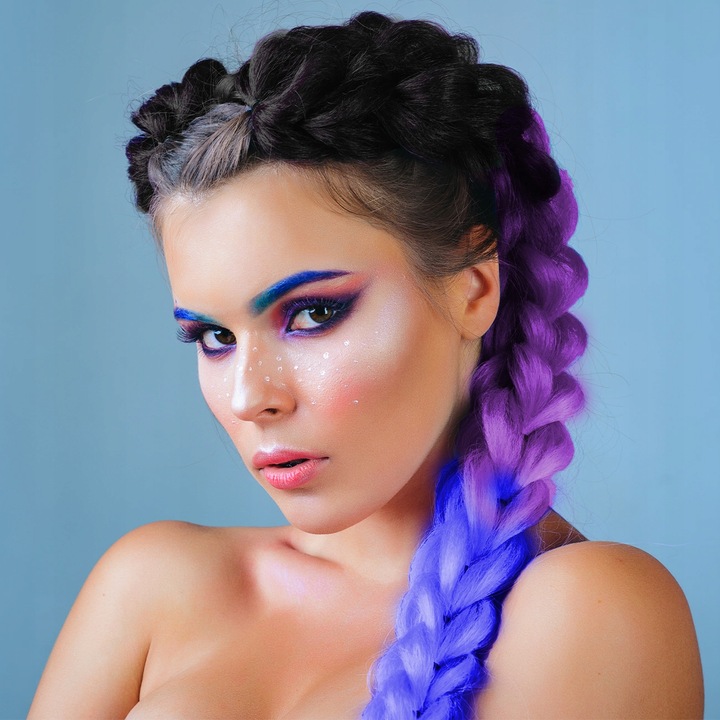 6X WŁOSY SYNTETYCZNE DO WARKOCZYKÓW OMBRE ZESTAW WŁOSÓW DOCZEPY 130CM