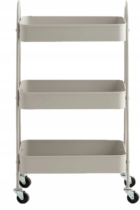 regał na kółkach 3 półki odcienie beżu kanstrup kuchenny wózek