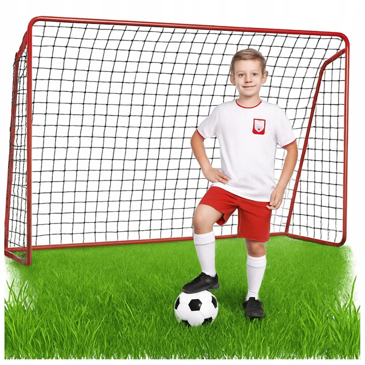 BRAMKA PIŁKARSKA DO PIŁKI NOŻNEJ DLA DZIECI STABILNA ŚLEDZIE 240x150x90 cm