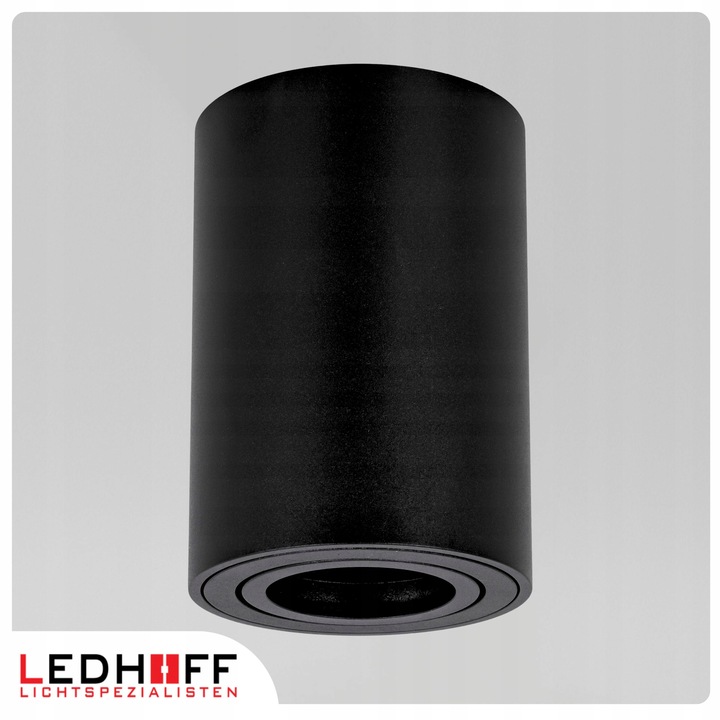 4x Oprawa natynkowa sufitowa LED halogenowa TUBA GU10 Ruchoma czarna