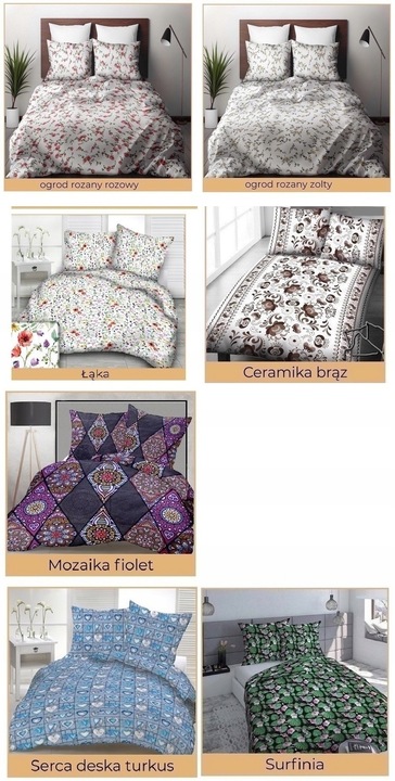 Komplet pościeli 140x200 gruba Polska bawełna 100% dużo wzorów -