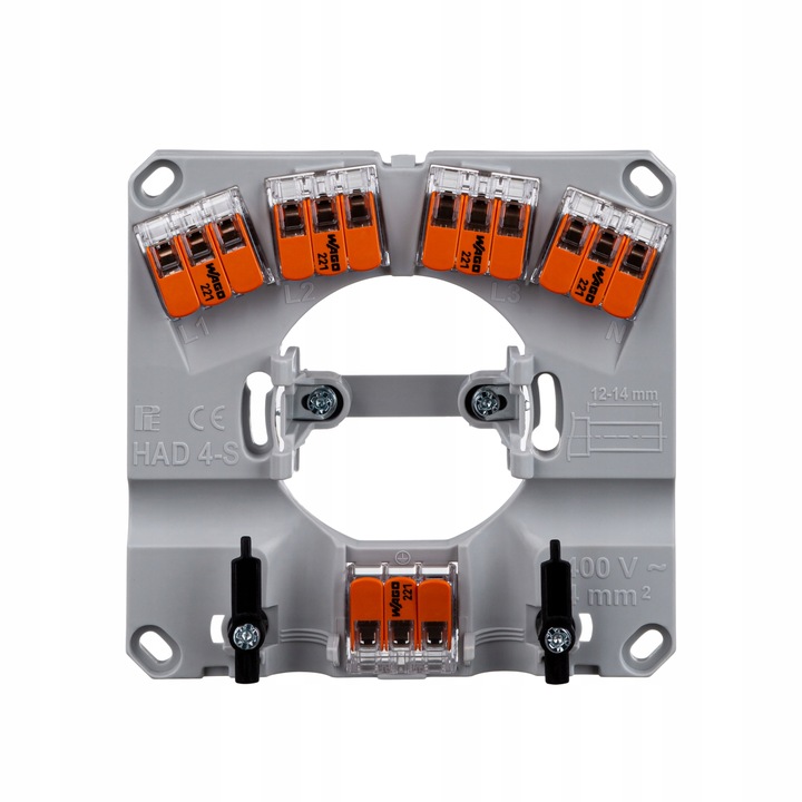 Puszka do podłączeń AGD do kuchenek HAD 4S zaciski WAGO 6mm2 3 fazy