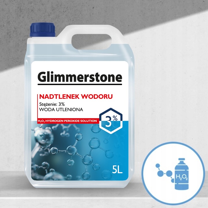 NADTLENEK WODORU 3% WODA UTLENIONA 5L - ODKAŻANIE WYBIELACZ DEZYNFEKCJA