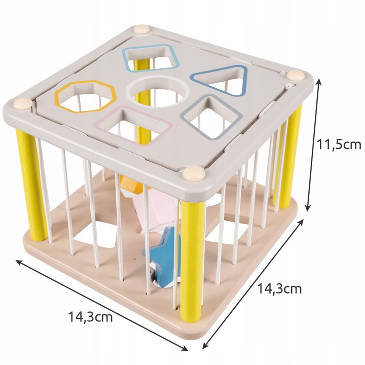 Sorter Kostka Edukacyjna Elastyczna Drewniana Sensoryczna Klocki dla Dzieci