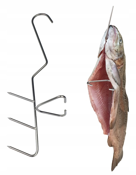 H-324 hak do wędzenia ryb potrójny wędzarniczy do pstrąga makreli
