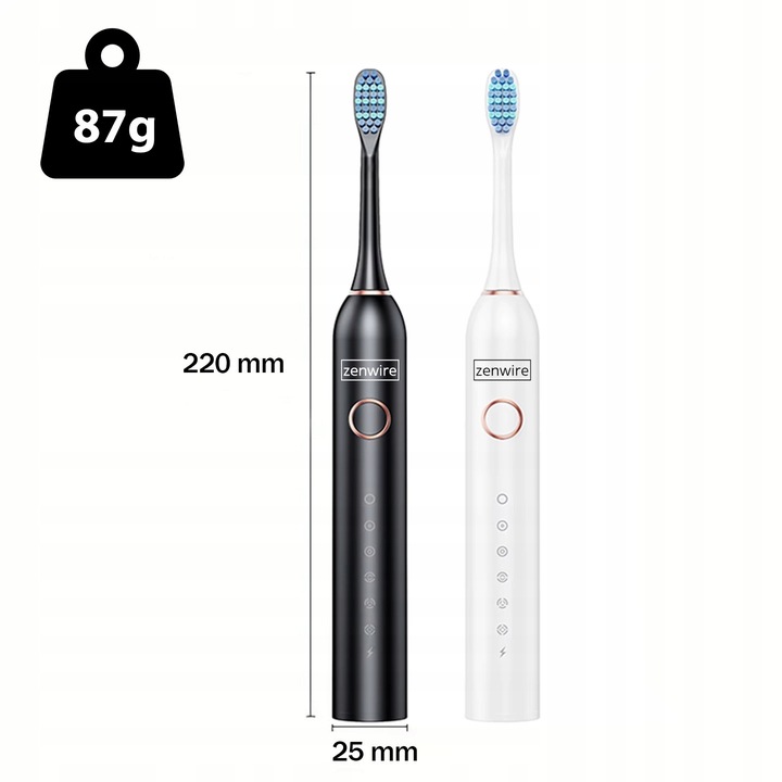 ZESTAW 2X Szczoteczka Soniczna Elektryczna Magnetyczna do Zębów