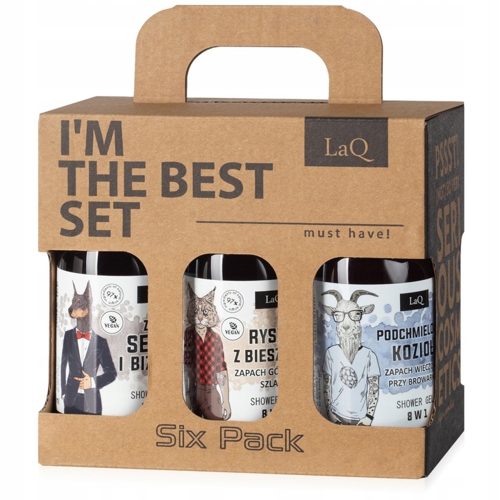 Wegański zestaw żel pod prysznic dla mężczyzn CZYŚCIOPAK 6x100ml NA PREZENT