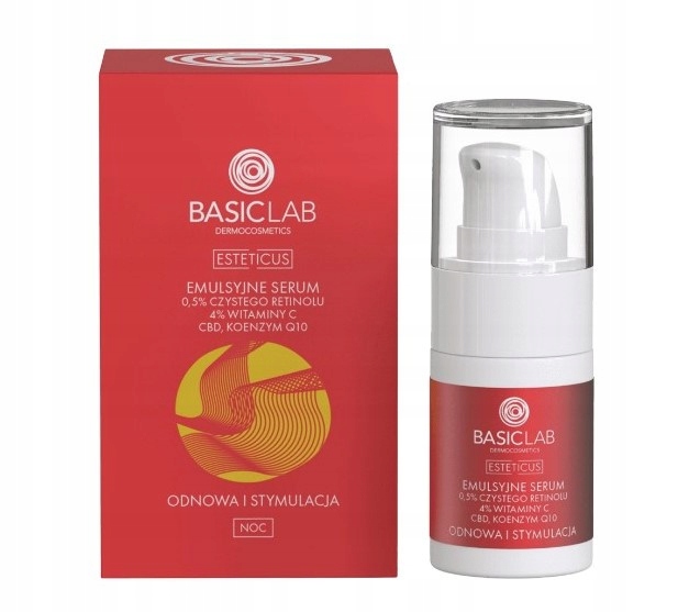 BasicLab- Emulsyjne serum z 0,5% Czystego Retinolu 15ml