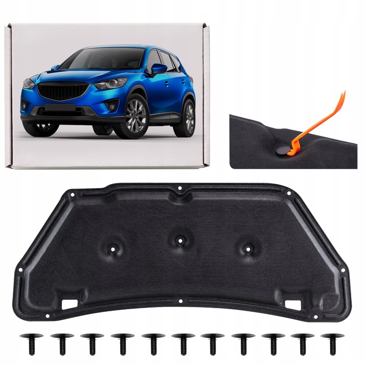 MAZDA CX-5 I KE 2012-2017 WYGŁUSZENIE MASKI KOMPLET ZE SPINKAMI KD6256681A