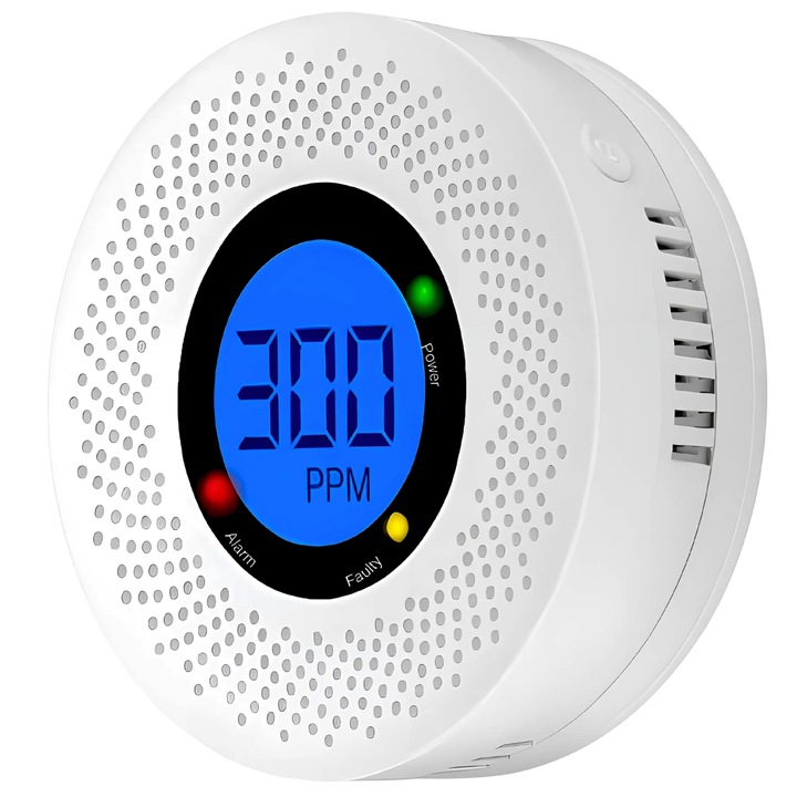 CZUJNIK CZADU DETEKTOR TLENKU WĘGLA CO BEZPRZEWODOWY EKRAN LCD