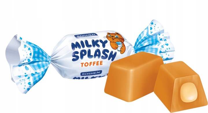 Toffi Roshen Cukierki Milky Splash 1000 g. szklanka mleka