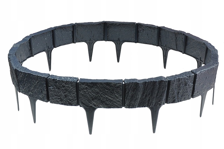 390 cm Piękna PALISADA OGRODOWA Szeroki Rant STEIN Kamień Łupany