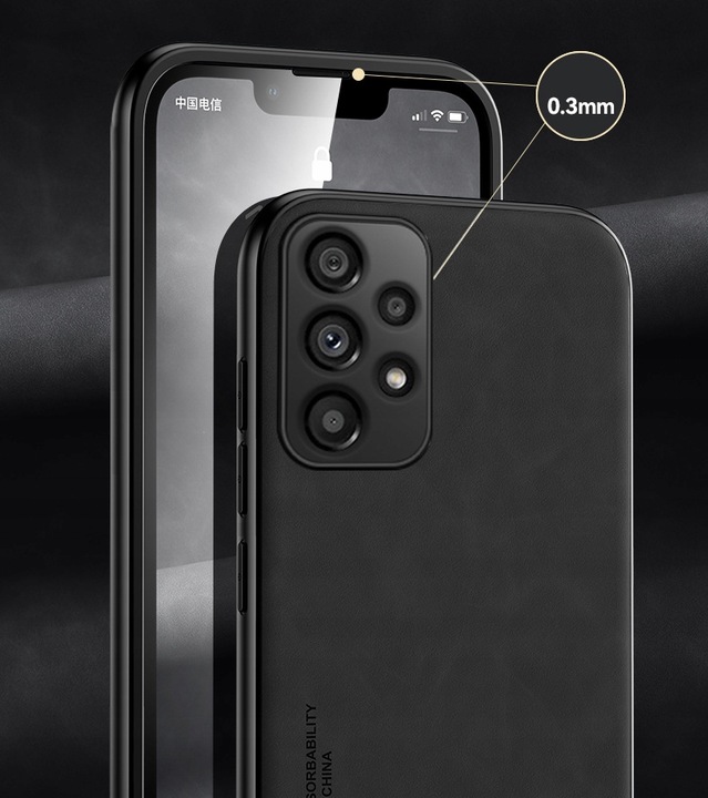 Etui Skórzane DO SAMSUNG GALAXY A52s A52 5G A52s 5G Case + Szkło Czarne