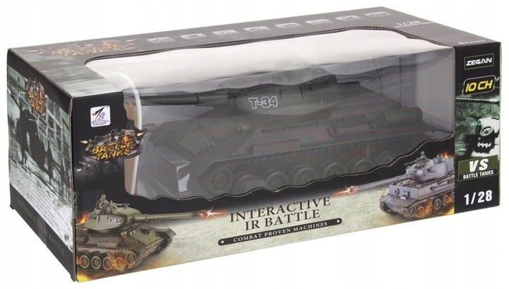 Czołg Rudy T-34 Zdalnie Sterowany Strzelający RC