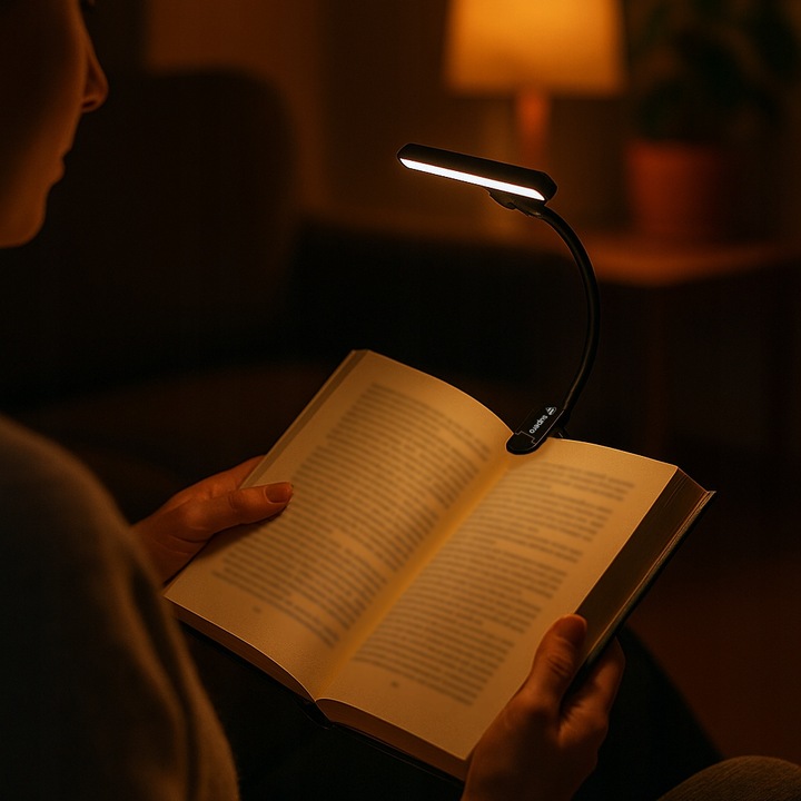 Lampka do czytania książek bezprzewodowa z 24 LED, obracana elastyczna
