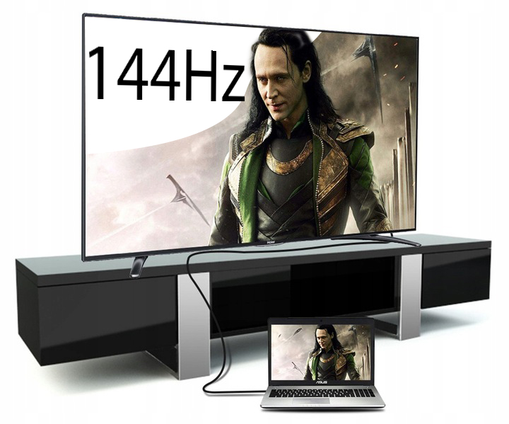 KABEL HDMI HIGH SPEED 2.1 8K 4K 2M 144Hz MOCNY PRZEWÓD AUDIO 3D