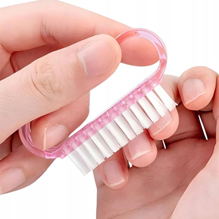 100x SZCZOTECZKA RÓŻOWA DO MANICURE DO USUWANIA PYŁU DO PAZNOKCI