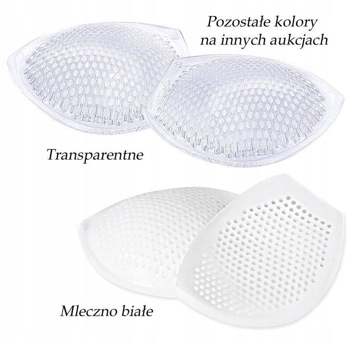 WKŁADKI SILIKONOWE PUSH UP DO STANIKA ODDYCHAJĄCE Ws1s1