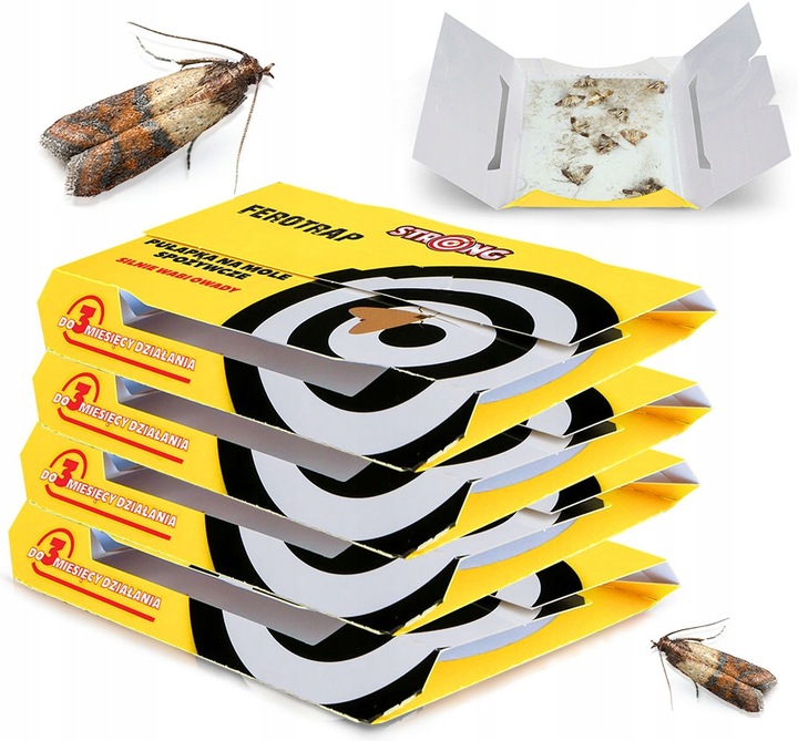 5X PUŁAPKA NA MOLE SPOŻYWCZE. SILNIE WABIĄCY LEP NA MOLE FEROTRAP