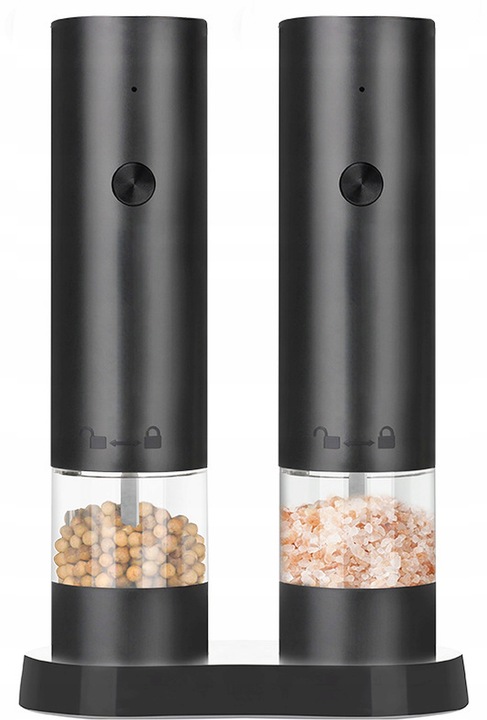 ELEKTRYCZNY MŁYNEK DO PIEPRZU SOLI PRZYPRAW AKUMULATOR USB-C ZESTAW 2