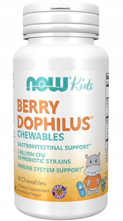 NOW FOODS Probiotyk DLA DZIECI Berry Dophilus 60t