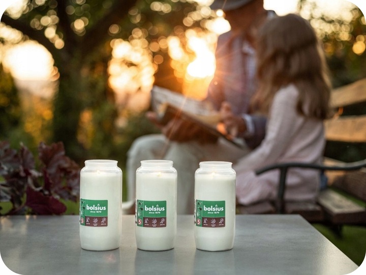 Wkłady do zniczy olejowe Bolsius RC6 białe całoroczne - 110 godzin