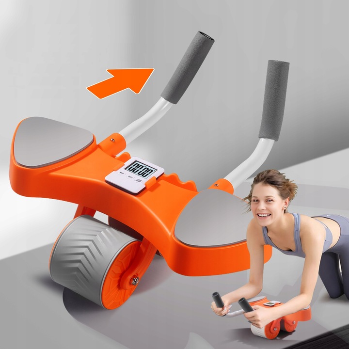 Kółko Roller Z Automatycznym Odbiciem Do ćwiczen Mięśni Brzucha z matą