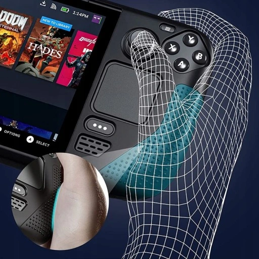 ETUI PANCERNE DO STEAM DECK SILIKONOWE + SZKŁO