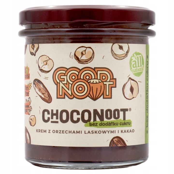 Krem czekoladowo orzechowy BEZ DODATKU CUKRU CHOCONOOT 330g Good Noot