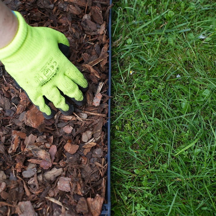 OBRZEŻE OGRODOWE 10m czarny 4,5cm trawnikowe border tworzywo + kotwy
